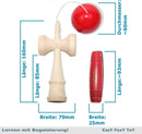 Wooden Kendama Mokuru Toy; Kids Japanese Skill Games Boy Girls age 6+; Playground Ball Game Gift