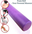 Foam Roller Ø3.75"x16.5"; Massage Rollers for Leg and Back Muscle Recovery; Trigger Point Pain Relief; Medium Density EVA Yoga Core Balance Exercise Roll