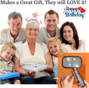 EasY Magnifier Magnifying Glass 2.0X with LED Light for Reading - Large hand-held Magnification with Battery and USB charging cable; Rechargeable Magnify Glasses as a visual aid and practical gift